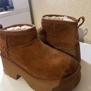 UGG Women's Chestnut Suede Platform Boots